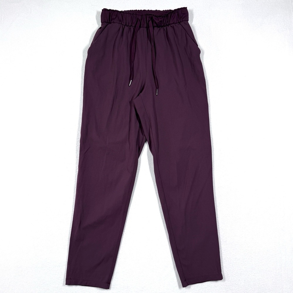 Lululemon Pants Womens 4 Keep Moving Pant Relaxed Fit Nulu Athleisure Burgundy